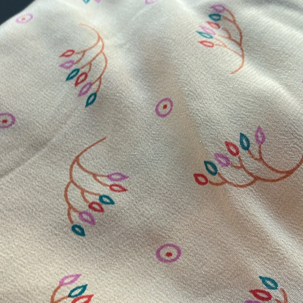 Vintage secular silk neck scarf floral